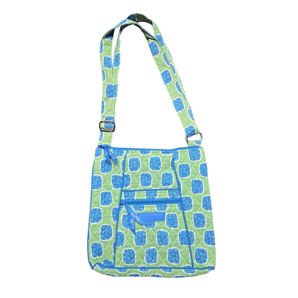 Vera Bradley Hipster Crossbody Bag Purse Doodle Blocks Quilted Cotton Floral‎